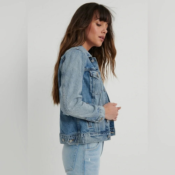 Lucky Brand Tomboy Trucker Denim Jacket - Picture 2 of 10